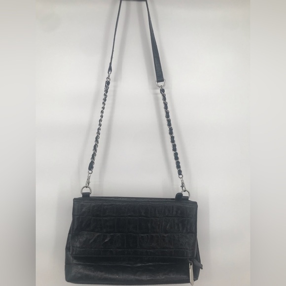 Vegan Leather Convertible Crossbody Fold Over Handbag - Picture 12 of 13